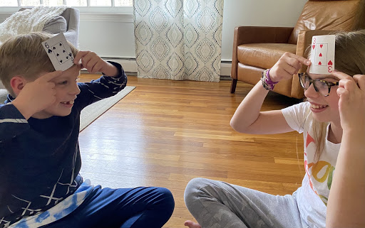 Children playing Head to Head math game from educational consultant summer activities